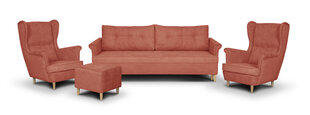 Pehme mööbli komplekt Bellezza Elite II, punane цена и информация | Комплекты мягкой мебели | hansapost.ee