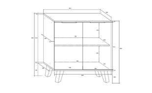 Kummut Sven 2D, valge/ pruun price and information | Elutoa kapid | hansapost.ee