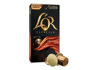 Kohvikapslid L'OR Colombia, 10 Nespresso® aparaadi kapslit hind ja info | Kohv ja kakao | hansapost.ee