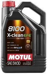 Õli Motul 8100 X-Clean Efe C2/C3 Sünteetiline, 5W30, 5L price and information | Engine oils | hansapost.ee