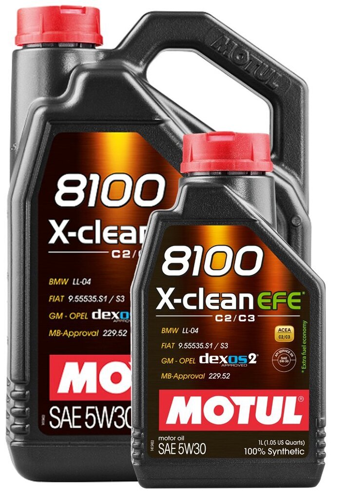 Õli Motul 8100 X-Clean Efe C2/C3 Sünteetiline, 5W30, 5L hind ja info | Mootoriõlid | hansapost.ee