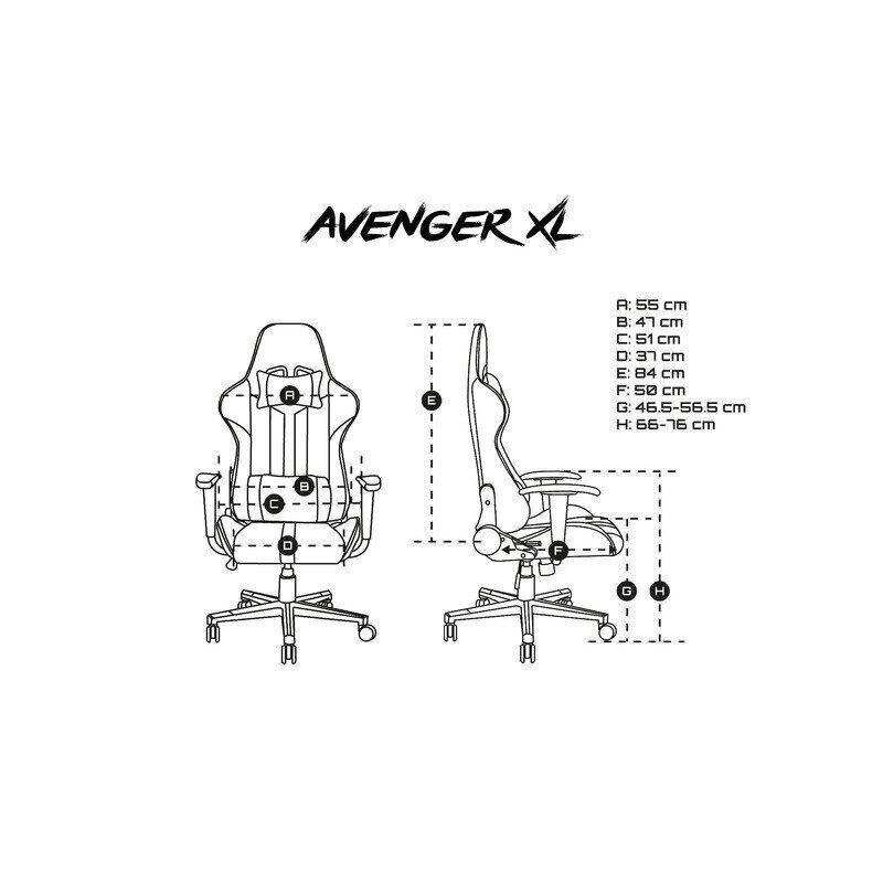 Mänguritool Fury Avenger XL, must/valge цена и информация | Kontoritoolid | hansapost.ee