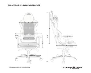 Игровое кресло DXRacer Air R1S-WRNG, чёрное/белое/серое/красное цена и информация | Офисные кресла | hansapost.ee