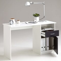 Письменный стол с 1 выдвижным ящиком FMD, 123x50x76,5 см, белый цена и информация | Компьютерные, письменные столы | hansapost.ee