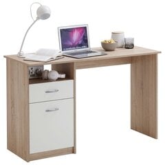 Письменный стол с 1 выдвижным ящиком FMD, 123x50x76,5 см, коричневый цена и информация | Компьютерные, письменные столы | hansapost.ee