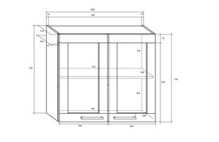 Köögikapp Milo W80PN, tamm price and information | Kitchen cabinets | hansapost.ee