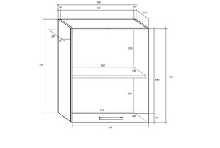 Köögikapp Polo W60, tamm price and information | Kitchen cabinets | hansapost.ee