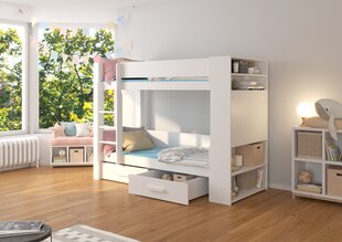 Voodi ADRK Furniture Garet 90x200cm, valge hind ja info | Lastevoodid | hansapost.ee