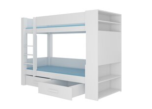 Voodi ADRK Furniture Garet 90x200cm, valge цена и информация | Детские кровати | hansapost.ee