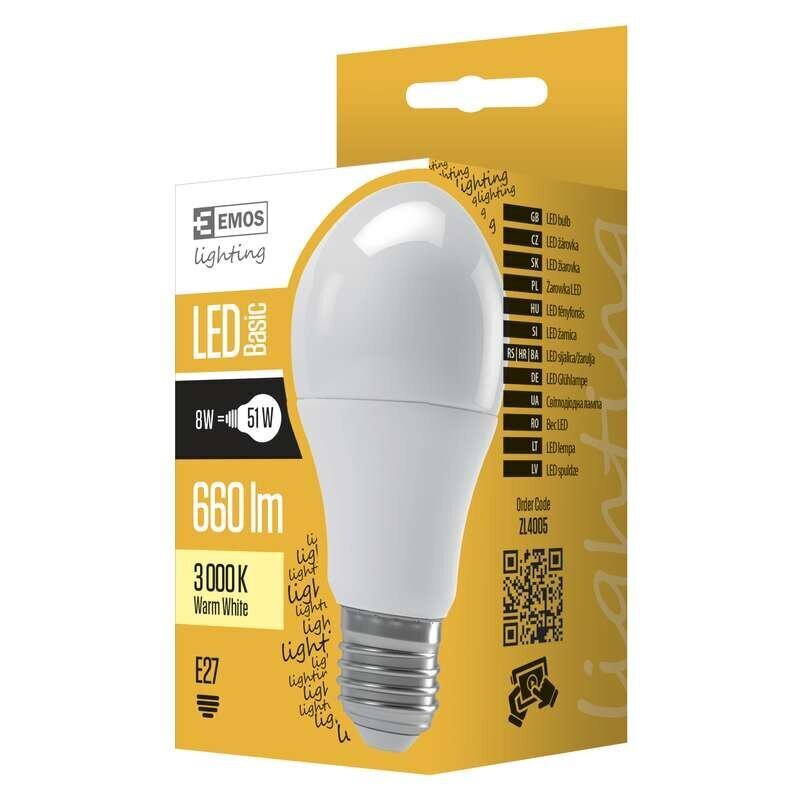 LED-pirn A60 E27 8W 660 lm WW цена и информация | Lambipirnid ja LED-pirnid | hansapost.ee