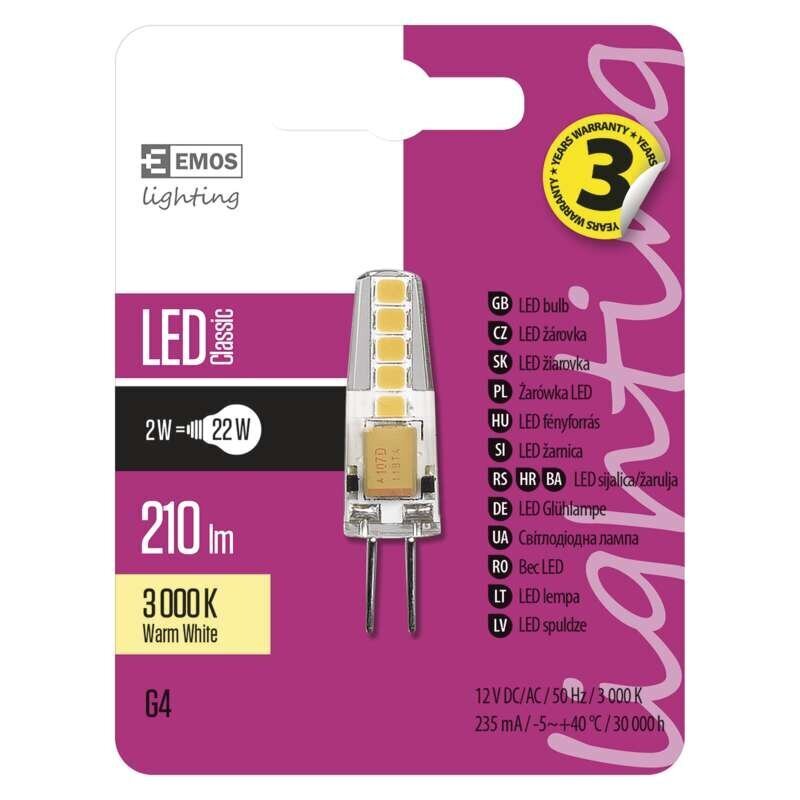 LED pirn JC A++ 2W G4 210 lm WW hind ja info | Lambipirnid ja LED-pirnid | hansapost.ee
