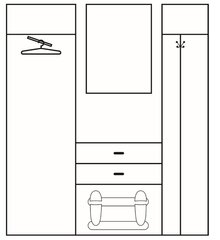 Esikumööbli komplekt VI, helepruun price and information | Hallway sets | hansapost.ee