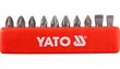 Kruvikeeraja otsikute komplekt Yato, 10 tk цена и информация | Käsitööriistad | hansapost.ee