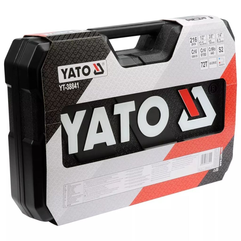 Otsikute ja võtmete komplekt Yato YT-38841, 216 tk цена и информация | Käsitööriistad | hansapost.ee