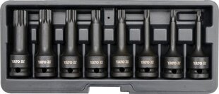 Набор ударных наконечников Spline 1/2" M5-M18 Yato (YT-1069), 8 шт. цена и информация | Механические инструменты | hansapost.ee