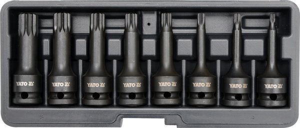 Löökvõtme komplekt Spline 1/2" M5-M18 Yato (YT-1069), 8 tk hind ja info | Käsitööriistad | hansapost.ee
