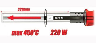 Termiline nuga plastikule, vahule, vahale 220W Yato YT-82190 цена и информация | Ручной инструмент, 18 В 125 мм бесщеточная угловая шлифовальная машина для Makita Cordless, замена литий-ионного аккумулятора | hansapost.ee