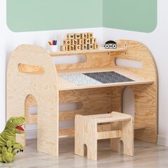 Детский письменный стол со стулом Selsey Batria, коричневый цена и информация | Детские столы и стулья | hansapost.ee