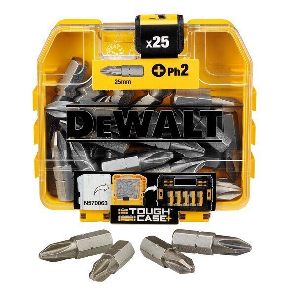 Kruvikeeraja otsik PH2x25mm 25tk. DEWALT DT71522-QZ hind ja info | Käsitööriistad | hansapost.ee