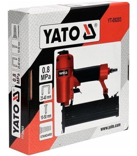 Pneumaatiline klambri- ja naelapüstol YATO, YT-09203 цена и информация | Käsitööriistad | hansapost.ee