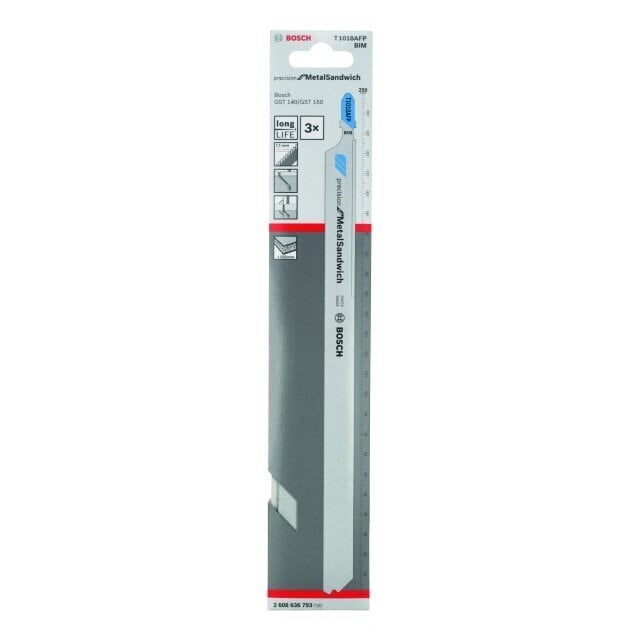 Pusle terad metallist Bosch MetalSandwich T1018AFP, 3 tk цена и информация | Käsitööriistad | hansapost.ee