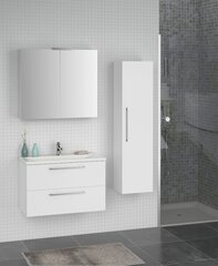 Нижний шкафчик для ванной с раковиной Scandic CA80DR2B/P, белый цена и информация | Шкафчики для ванной | hansapost.ee