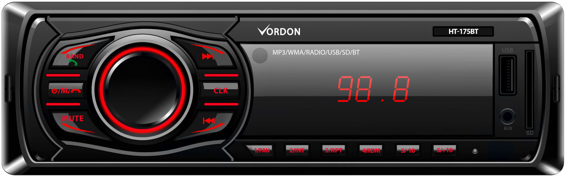Autoraadio Vordon HT-175 BT koos Bluetooth цена и информация | Autoraadiod, multimeedia | hansapost.ee