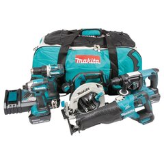 Tööriistakomplekt Makita DLX5032T (DDF484 + DTD153 + DHS680 + DJR187 + DHR242); 18 V; 3x5,0 Ah aku price and information | Akutrellid, puurid ja kruvikeerajad | hansapost.ee