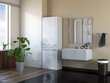 Kõrge vannitoakapp pesukorviga DD 1K, läikiv valge hind ja info | Vannitoakapid | hansapost.ee