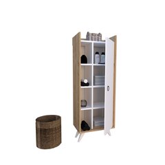 Шкаф-пенал для ванны Kalune Design 835, светло-коричневый/белый цена и информация | Шкафчики для ванной | hansapost.ee