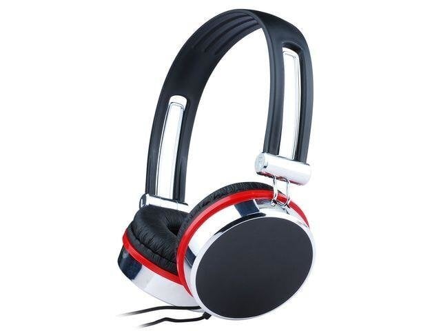 Gembird stereo headphones with microphone and volume control, black/silver/red цена и информация | Kõrvaklapid | hansapost.ee