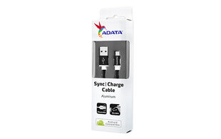 ADATA USB kaabel USB-microUSB 1m Must hind ja info | ADATA Mobiiltelefonid, fotokaamerad, nutiseadmed | hansapost.ee