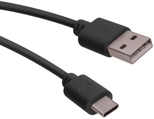 Forever Универсальный USB на Type-C 3.1 Qualcom Quick Charge 3.0 & Кабель 1m данных Черный цена и информация | Кабели для телефонов | hansapost.ee