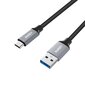 USB-kaabel Aukey LLTS101712, USB-C - USB 3.0, punutud, nailon, 1 m, must цена и информация | Mobiiltelefonide kaablid | hansapost.ee