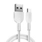 Hoco X20 ülimalt vastupidav-pehme universaalne mikro-USB-USB-andmeside ja kiire 2,4A laadijakaabel 2 m valge hind ja info | Mobiiltelefonide kaablid | hansapost.ee