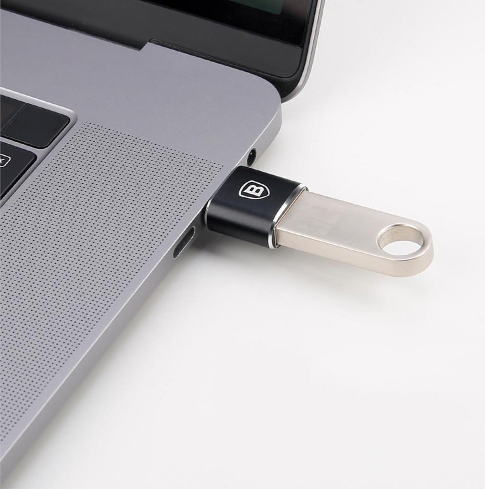 Baseuse USB-C-tüüpi USB-adapter 2.4A (must) цена и информация | Mobiiltelefonide kaablid | hansapost.ee