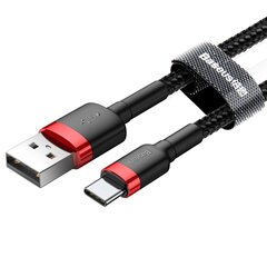 Välgulaadimiskaabel Baseus Cafule CATKLF-A91 USB-C, 3A / PD / QC 3.0 / 50 cm, must hind ja info | Baseus Mobiiltelefonid, fotokaamerad, nutiseadmed | hansapost.ee