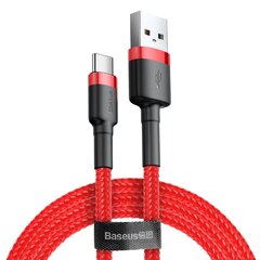 Välgulaadimiskaabel Baseus Cafule CATKLF-C09 USB-C, 3A / PD / QC 3.0 / 200 cm, punane hind ja info | Baseus Mobiiltelefonid, fotokaamerad, nutiseadmed | hansapost.ee