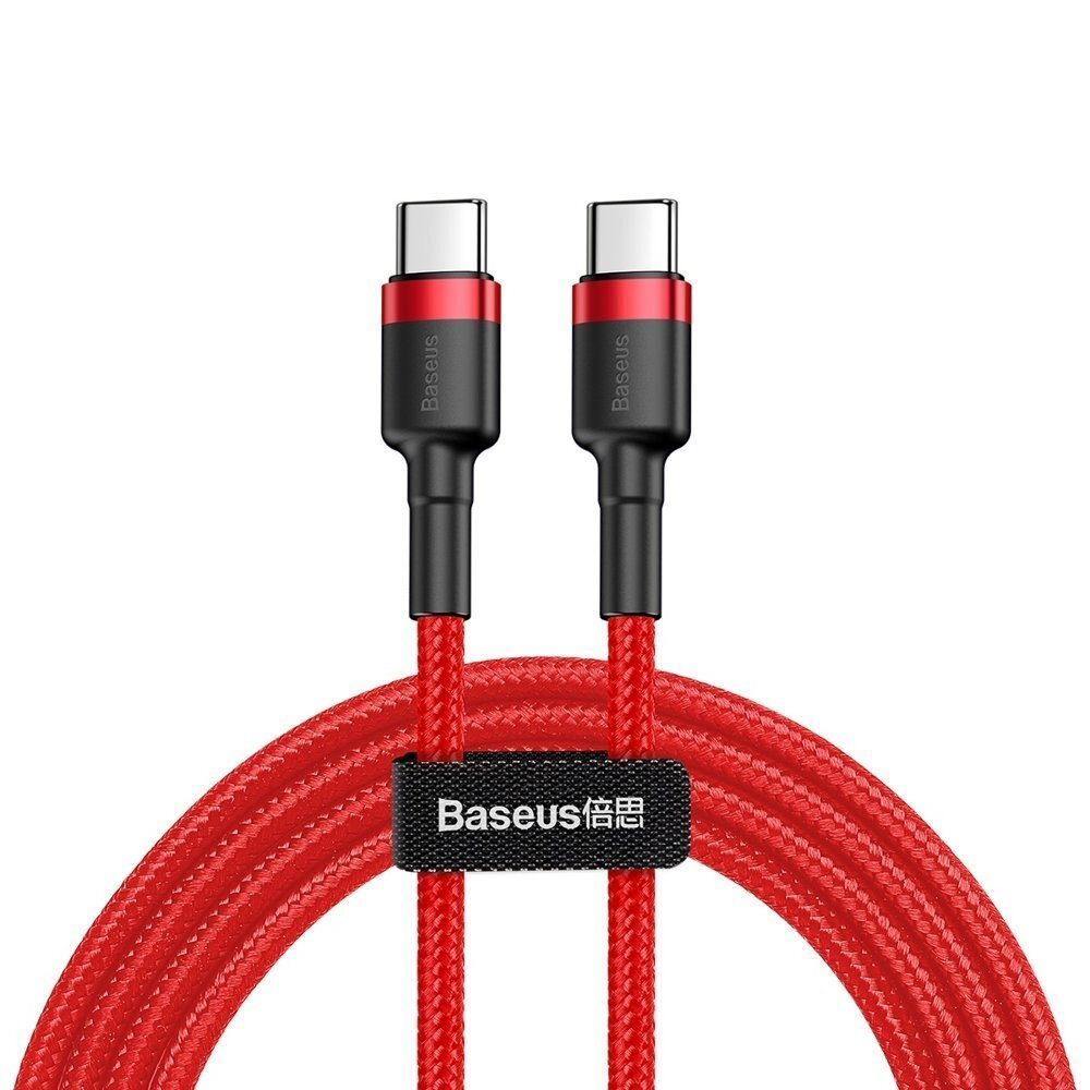 Baseus Cafule PD2.0 60 W välklamp laadimine USB Type-C kaabli jaoks (20 V 3 A) 2 m punane hind ja info | Mobiiltelefonide kaablid | hansapost.ee