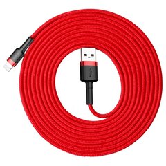 Кабель Baseus USB Durable Nylon Braided Wire Usb / Lightning Qc3.0 2A, CALKLF-R09, 3 м, красный цена и информация | Baseus Мобильные телефоны, Фото и Видео | hansapost.ee