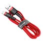 Kaabel Baseus USB Durable Nylon Braided Wire Usb / Lightning Qc3.0 2A 3m, punane CALKLF-R09 hind ja info | Mobiiltelefonide kaablid | hansapost.ee