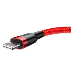 Кабель Baseus USB Durable Nylon Braided Wire Usb / Lightning Qc3.0 2A, CALKLF-R09, 3 м, красный цена и информация | Borofone 43757-uniw | hansapost.ee