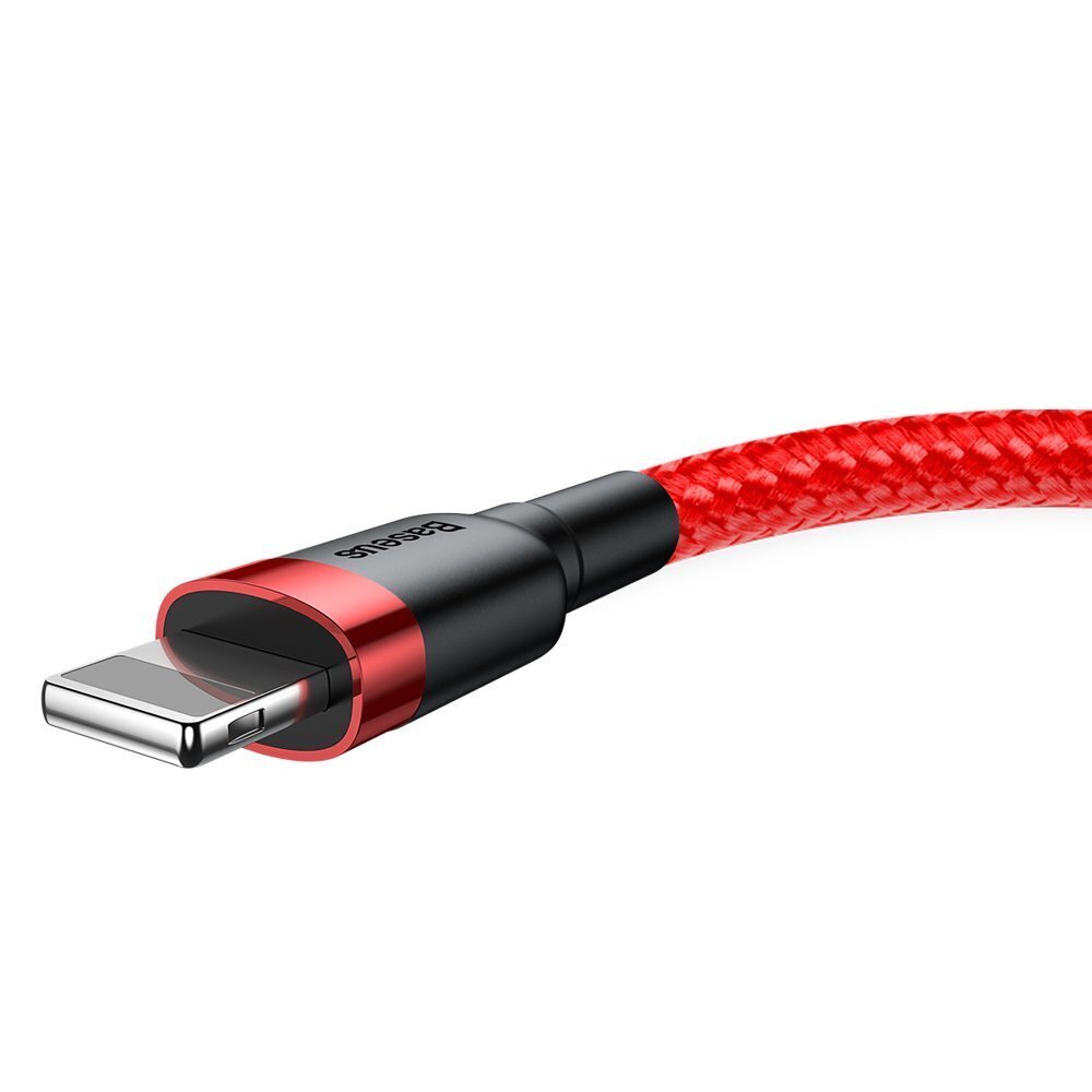 Kaabel Baseus USB Durable Nylon Braided Wire Usb / Lightning Qc3.0 2A 3m, punane CALKLF-R09 цена и информация | Mobiiltelefonide kaablid | hansapost.ee