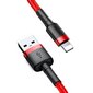 Kaabel Baseus USB Durable Nylon Braided Wire Usb / Lightning Qc3.0 2A 3m, punane CALKLF-R09 цена и информация | Mobiiltelefonide kaablid | hansapost.ee