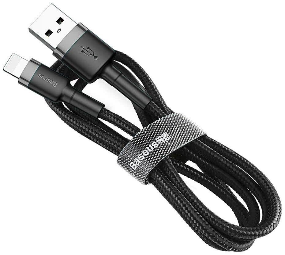 Kaabel Baseus USB Durable Nylon Braided Wire Usb / Lightning Qc3.0 2A 3m, must/hall (Calklf-Rg1) цена и информация | Mobiiltelefonide kaablid | hansapost.ee