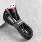 Kaabel Baseus USB Nylon Braided Wire Usb / Usb-C Qc3.0 2A 3m, punane CATKLF-U09 hind ja info | Mobiiltelefonide kaablid | hansapost.ee