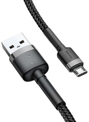 Кабель Baseus USB Durable Nylon Braided Wire Usb / Micro Usb 2A, Camklf-Hg1, 3м, черный/серый цена и информация | Кабели для телефонов | hansapost.ee