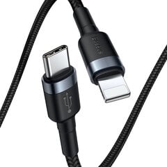 Laadimiskaabel Baseus Cafule CATLKLF-G1 USB-C -> 18W / PD 2.0 / 100 cm, must hind ja info | Baseus Mobiiltelefonid, fotokaamerad, nutiseadmed | hansapost.ee