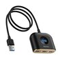 Baseus Square Round USB Adapter, HUB USB 3.0 to 1x USB 3.0 + 3x USB 2.0.1m (Must) hind ja info | Mobiiltelefonide kaablid | hansapost.ee