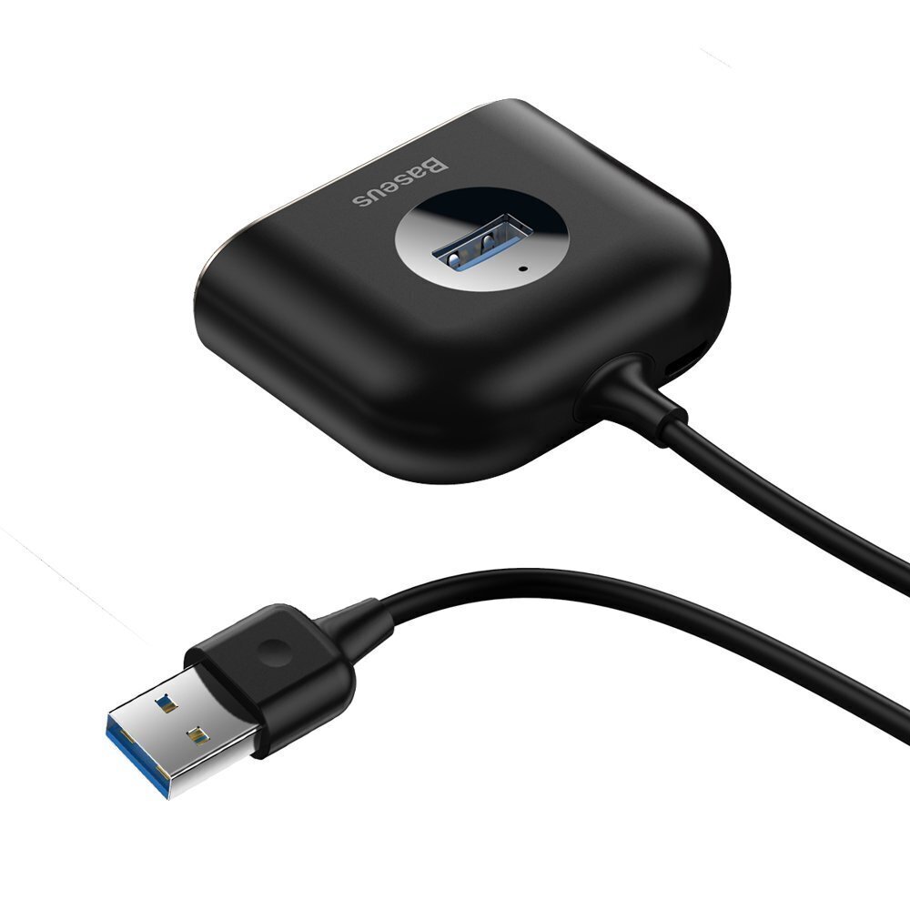 Baseus Square Round USB Adapter, HUB USB 3.0 to 1x USB 3.0 + 3x USB 2.0.1m (Must) цена и информация | Mobiiltelefonide kaablid | hansapost.ee